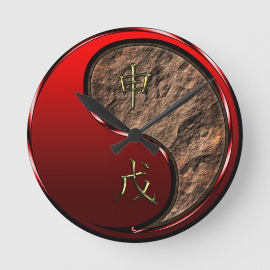 Erd-Affe Runde Wanduhr (Vorderseite)