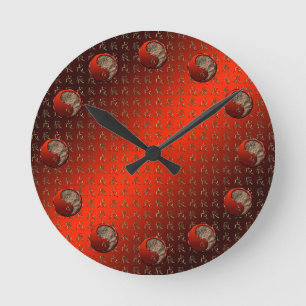 Erd-Drache Runde Wanduhr