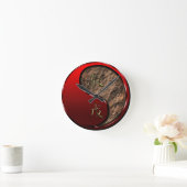 Erd-Drache Runde Wanduhr (Zuhause)