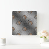 Erd-Hase Quadratische Wanduhr (Zuhause)