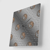 Erd-Hase Quadratische Wanduhr (Winkel)