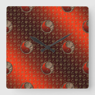 Erd-Hase Quadratische Wanduhr