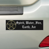 Erd-, Luftu. Feuerpentagram-Autoaufkleber Autoaufkleber (Auf Auto)