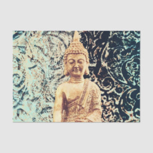Erd-Sitzender Buddha Eleganter Zen-Erleuchtung Seidenpapier