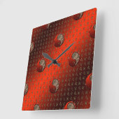 Erd-Tiger Quadratische Wanduhr (Winkel)