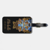 Erd-und Himmel-Mandala Gepäckanhänger (Rückseite horizontal)