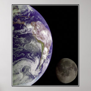 Erd-und Mond-Plakat Poster