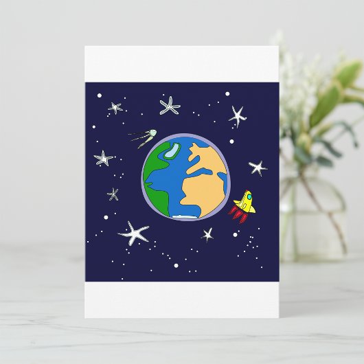 Erd- und Satelliteneinladungen Einladung