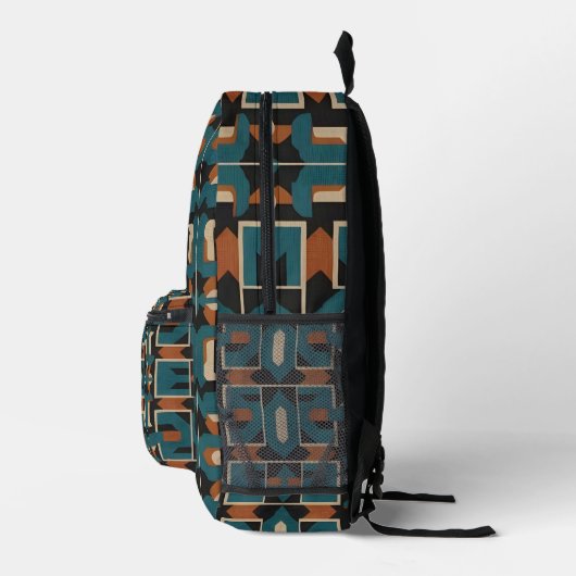 Erd- und Sky-Grid Bedruckter Rucksack (Rechts)