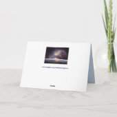 Erd- und Weltraumgrüßkarte Karte (Rückseite)