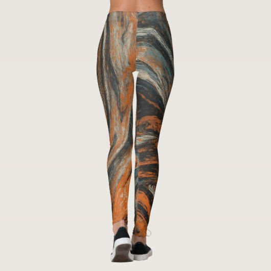 Erdabstraktion Leggings (Rückseite)