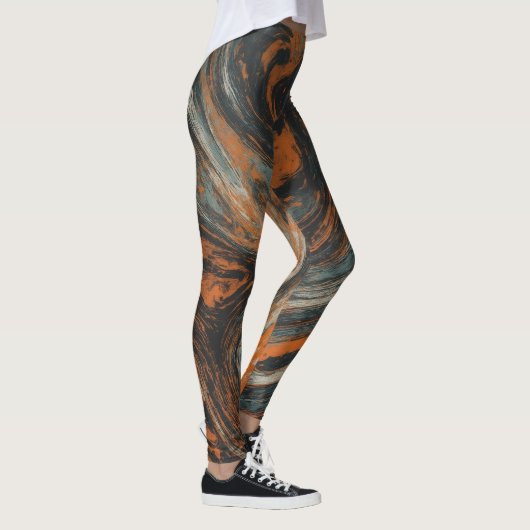 Erdabstraktion Leggings (Rechts)