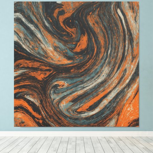 Erdabstraktion Leinwanddruck (Insitu (Holzboden))