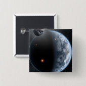 Erdähnlicher Planet mit Ozeanen, die seine Oberflä Button (Vorne & Hinten)