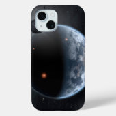 Erdähnlicher Planet mit Ozeanen, die seine Oberflä Case-Mate iPhone Hülle (Rückseite)