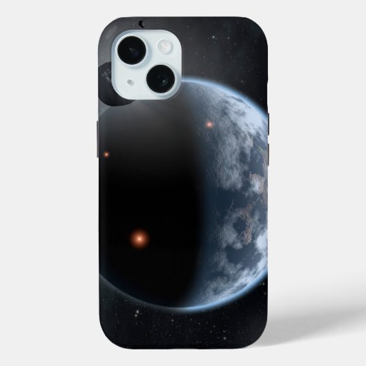 Erdähnlicher Planet mit Ozeanen, die seine Oberflä Case-Mate iPhone Hülle (Rückseite)