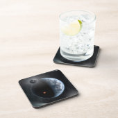 Erdähnlicher Planet mit Ozeanen, die seine Oberflä Getränkeuntersetzer (Rechte Seite)