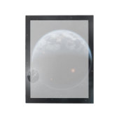 Erdähnlicher Planet mit Ozeanen, die seine Oberflä Notizblock (Rotiert)