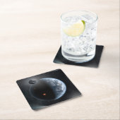 Erdähnlicher Planet mit Ozeanen, die seine Oberflä Rechteckiger Pappuntersetzer (Vor Ort)