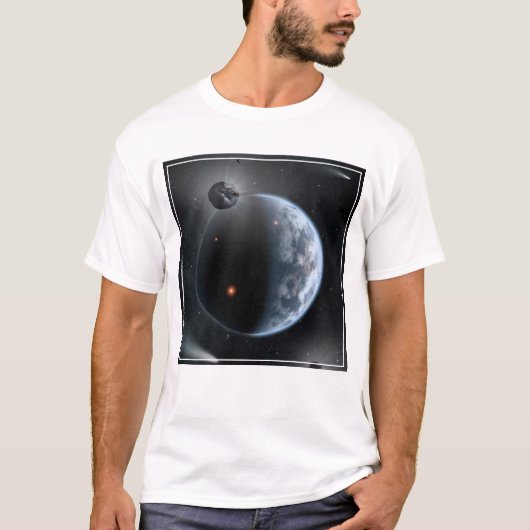 Erdähnlicher Planet mit Ozeanen, die seine Oberflä T-Shirt (Vorderseite)