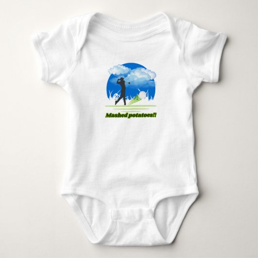 Erdapfelpüree Baby Strampler (Vorderseite)