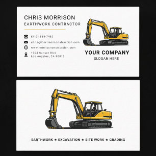 Erdarbeiten Aushub Bagger Bau Visitenkarte