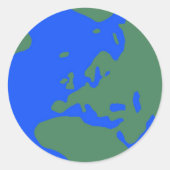 Erdaufkleber Runder Aufkleber