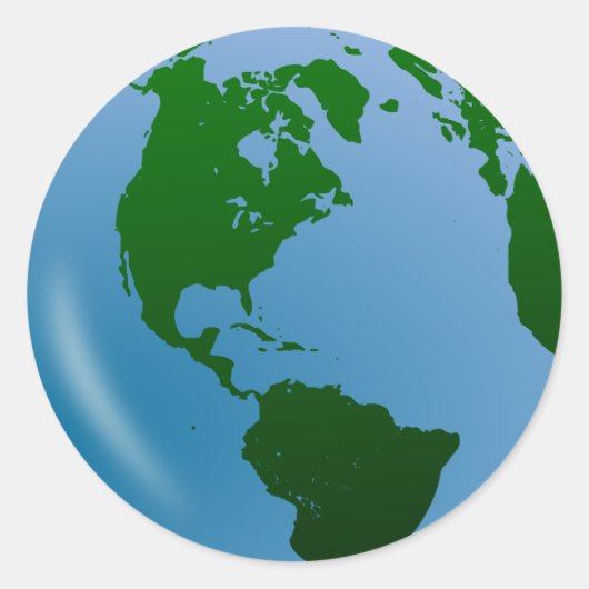 Erdaufkleber Runder Aufkleber (Vorderseite)