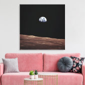 Erdaufkommen von der Mondfläche Leinwanddruck (Insitu (Wohnzimmer))