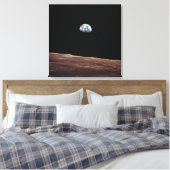 Erdaufkommen von der Mondfläche Leinwanddruck (Insitu (Schlafzimmer))
