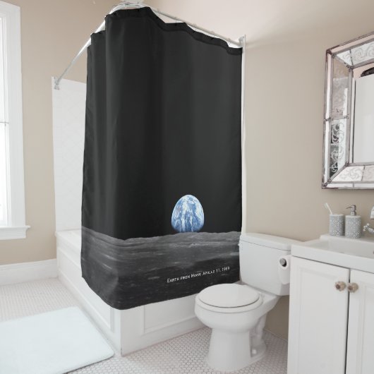 Erdaufstieg über dem Mond, Apollo 11, 1969 Duschvorhang (Beispiel)