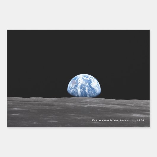 Erdaufstieg über dem Mond, Apollo 11, 1969 Geschenkpapier Set (Vorderseite 3)