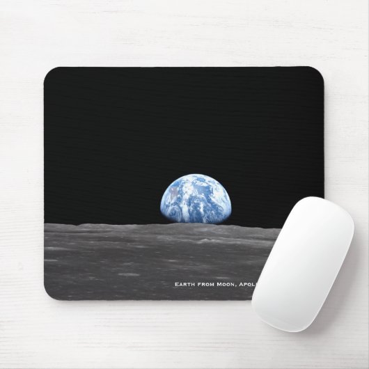 Erdaufstieg über dem Mond, Apollo 11, 1969 Mousepad (Mit Mouse)