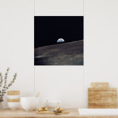 Erdaufstieg über dem Mond, gesehen von Apollo 10 Poster (Küche)