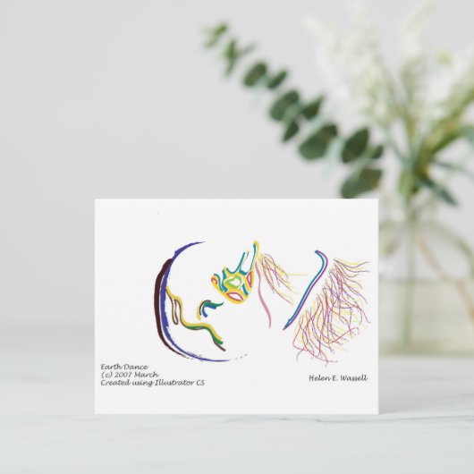 Erdball Postkarte (Stehend Vorderseite)