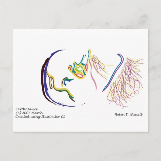 Erdball Postkarte (Vorderseite)