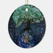 Erdbaum des Lebens Keramik Ornament (Links)