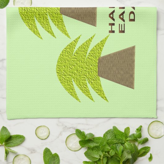 Erdbaume Geschirrtuch (Gefaltet)