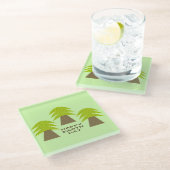 Erdbaume Glasuntersetzer (Schrägansicht)