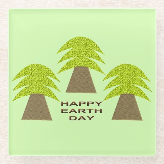 Erdbaume Glasuntersetzer (Vorderseite)