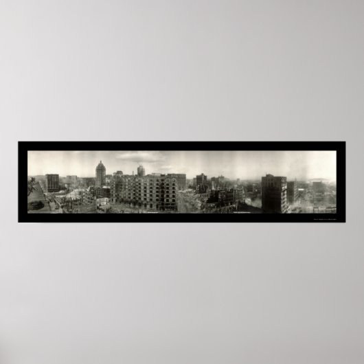 Erdbeben Ruins SF Foto 1906 Poster (Vorne)