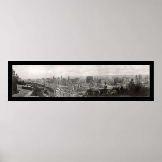 Erdbeben Ruins SF Foto 1906 Poster (Vorne)
