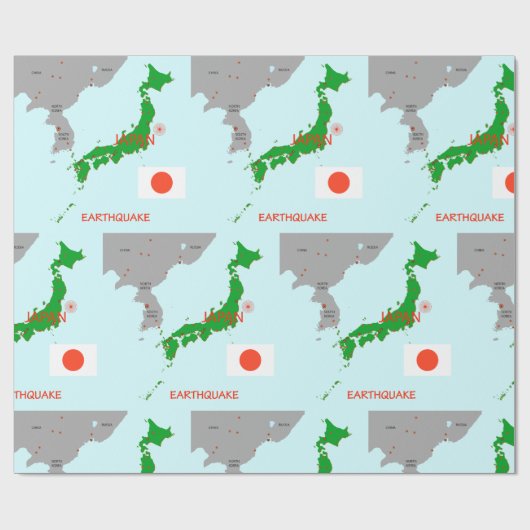 Erdbeben Seismic Map Geschenkpapier (Flach)