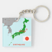 Erdbeben Seismic Map Schlüsselanhänger (Rückseite)