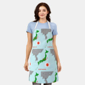 Erdbeben Seismic Map Schürze (Getragen)