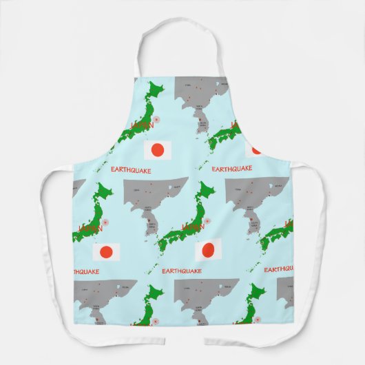 Erdbeben Seismic Map Schürze (Vorderseite)