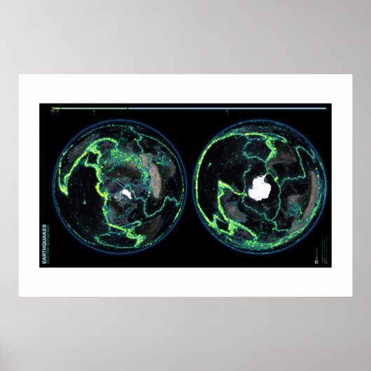 Erdbeben seit 1898, Global View Poster (Vorne)