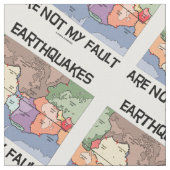 Erdbeben sind nicht mein Fault Plate Tektonics Map Stoff (Nahaufnahme)