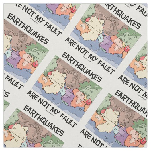 Erdbeben sind nicht mein Fault Plate Tektonics Map Stoff (Muster)