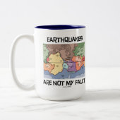 Erdbeben sind nicht mein Fault Plate Tektonics Map Zweifarbige Tasse (Links)